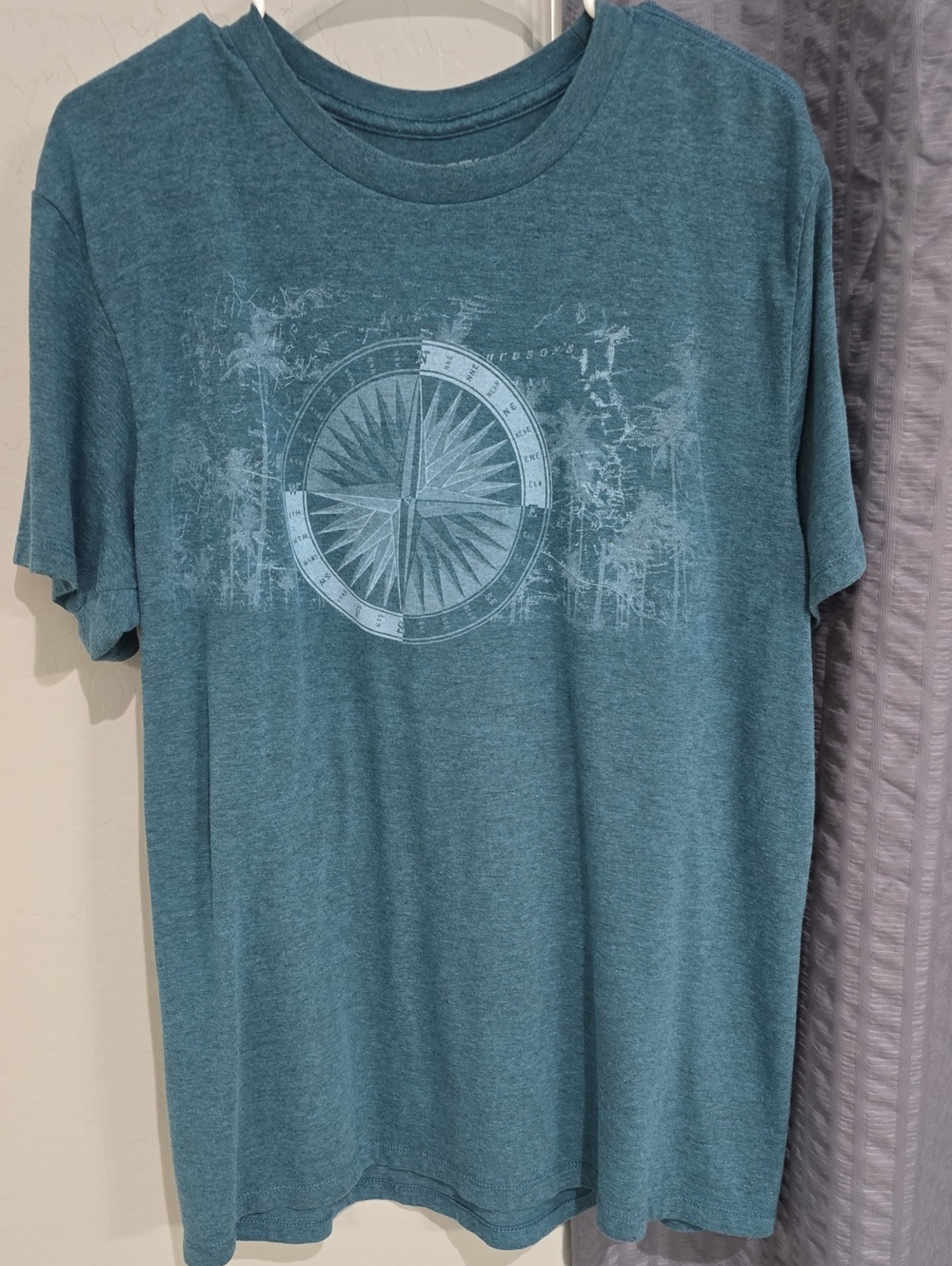 Apt. 9 Teal Compass Graphic Short Sleeve Tee